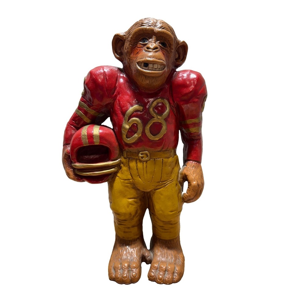 1970 Progressive Art Products Monkey Football Player Resin San Francisco 49ers